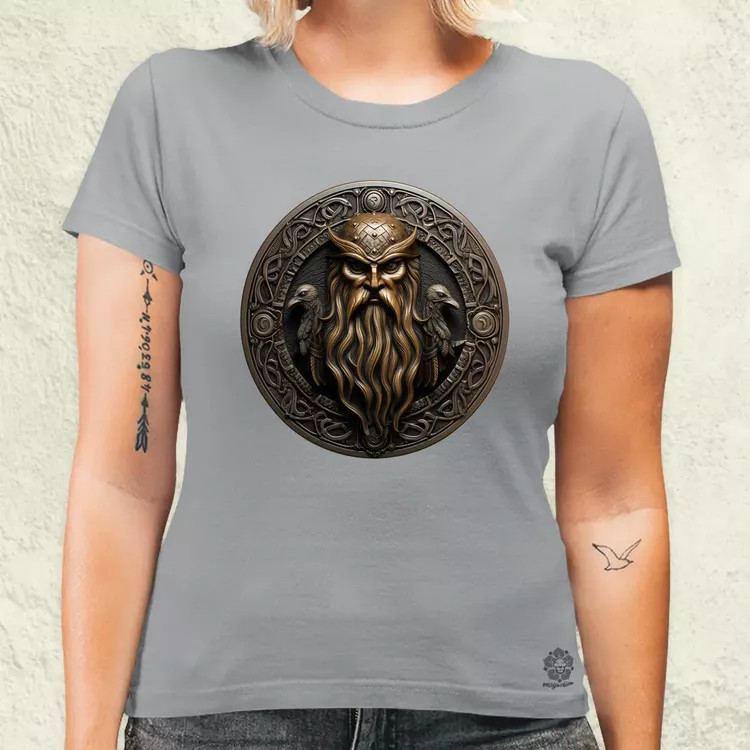 Odin és Hugin Munin amulett v2 női póló