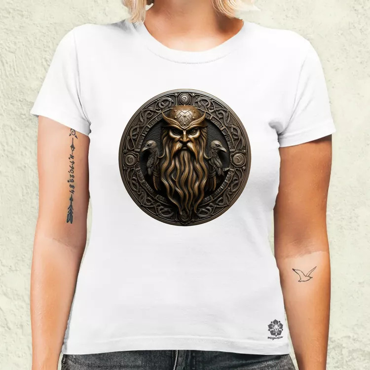 Odin és Hugin Munin amulett v2 női póló