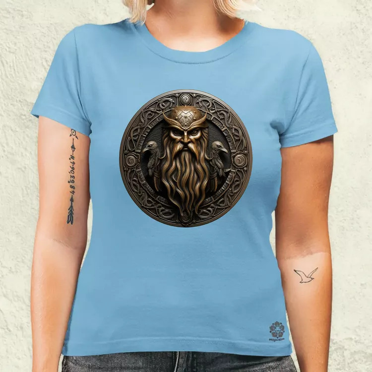 Odin és Hugin Munin amulett v2 női póló