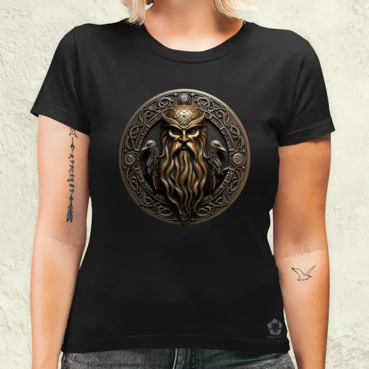 Odin és Hugin Munin amulett v2 női póló