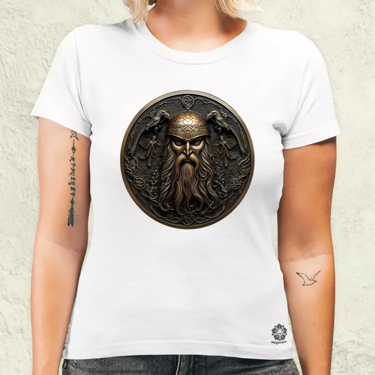 Odin és Hugin Munin amulett v3 női póló