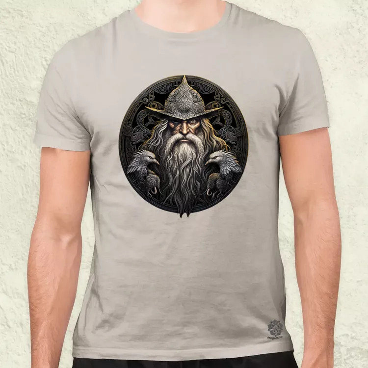 Odin és Hugin Munin amulett v4 férfi póló