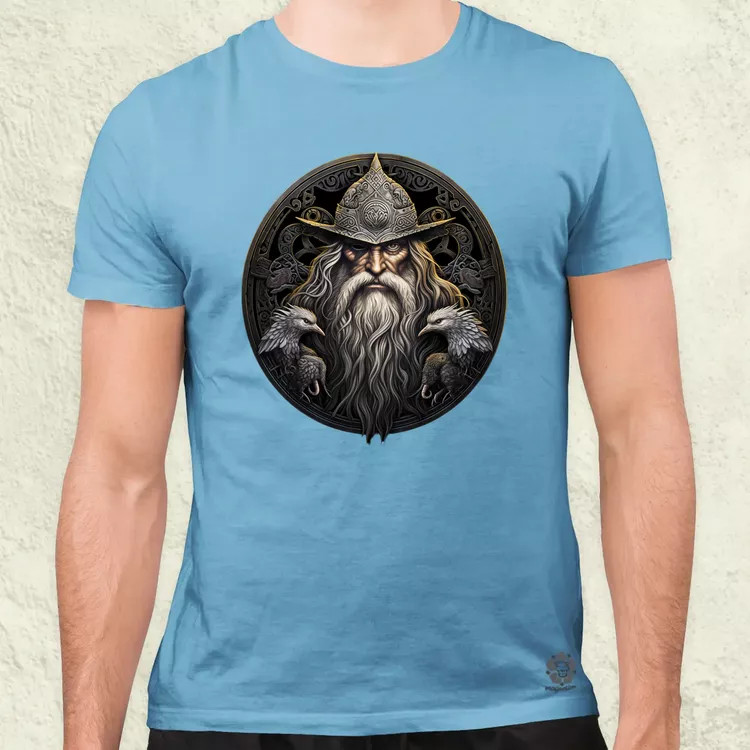 Odin és Hugin Munin amulett v4 férfi póló