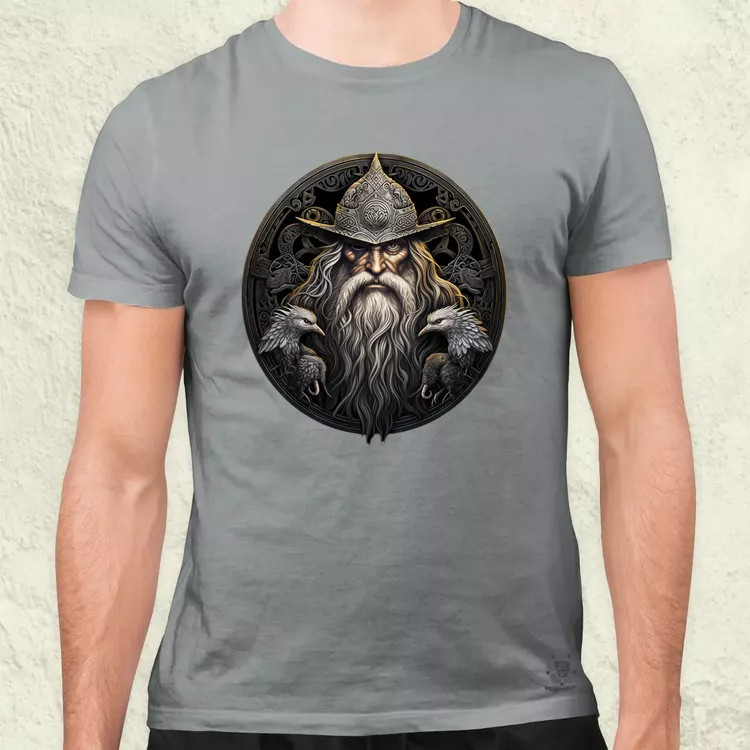 Odin és Hugin Munin amulett v4 férfi póló