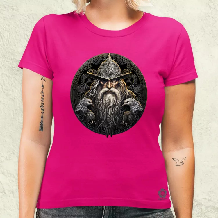 Odin és Hugin Munin amulett v4 női póló