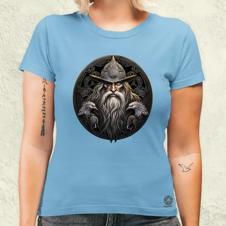 Odin és Hugin Munin amulett v4 női póló