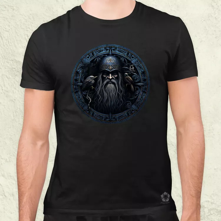 Odin és Hugin Munin amulett v5 férfi póló