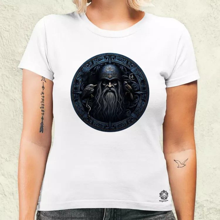Odin és Hugin Munin amulett v5 női póló