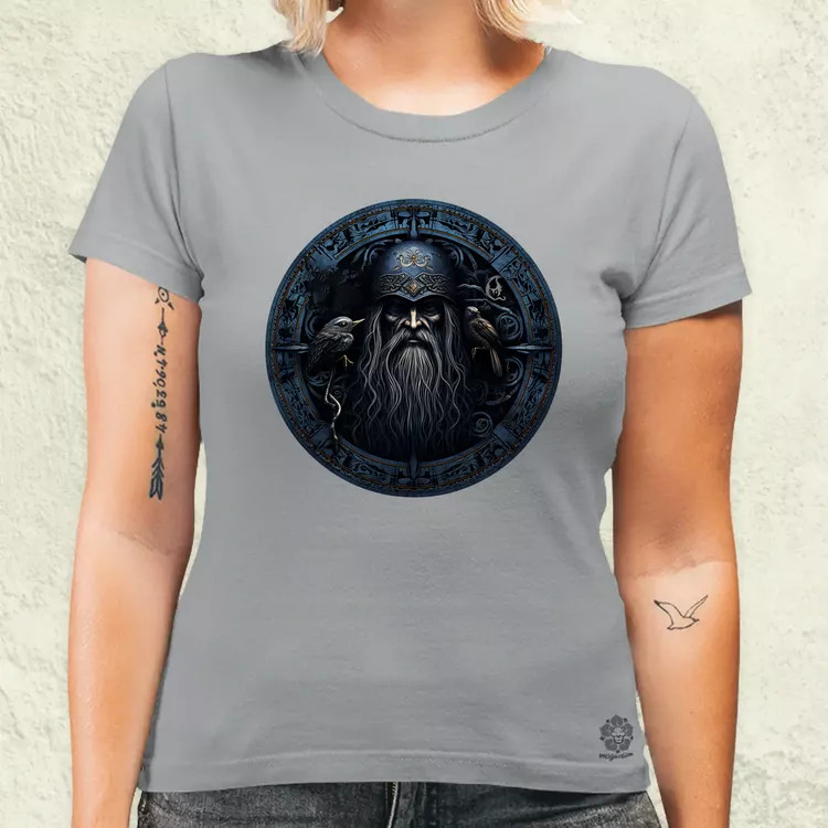 Odin és Hugin Munin amulett v5 női póló