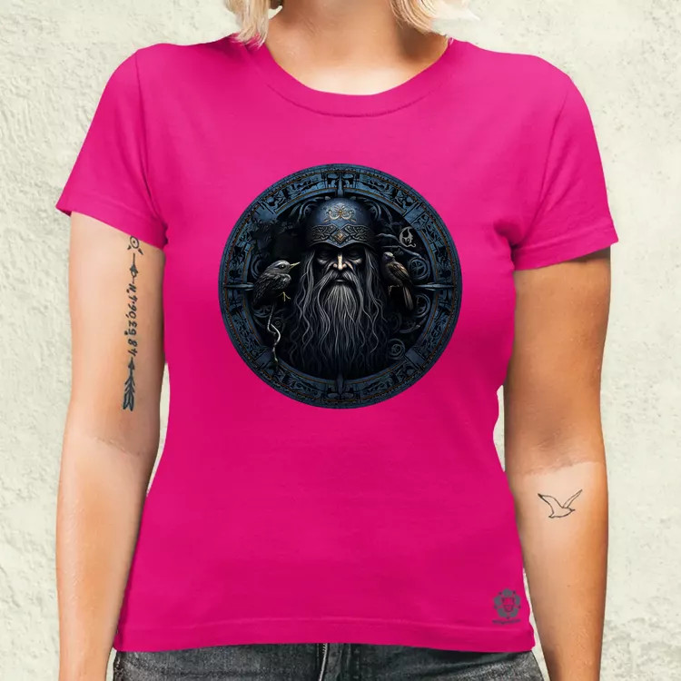 Odin és Hugin Munin amulett v5 női póló