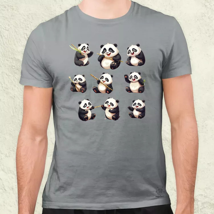 Panda kollázs v1 férfi póló