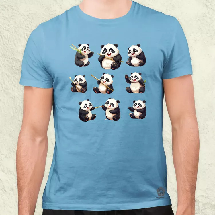 Panda kollázs v1 férfi póló