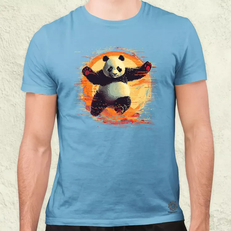 Pixelart kung fu panda v1 férfi póló