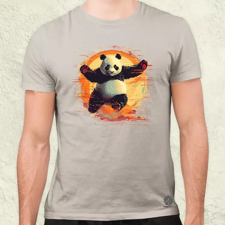 Pixelart kung fu panda v1 férfi póló