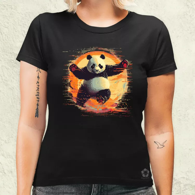 Pixelart kung fu panda v1 női póló
