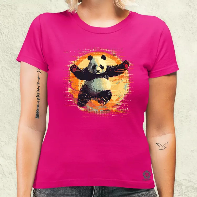 Pixelart kung fu panda v1 női póló