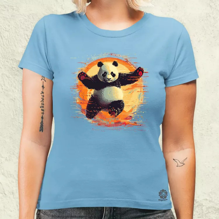 Pixelart kung fu panda v1 női póló