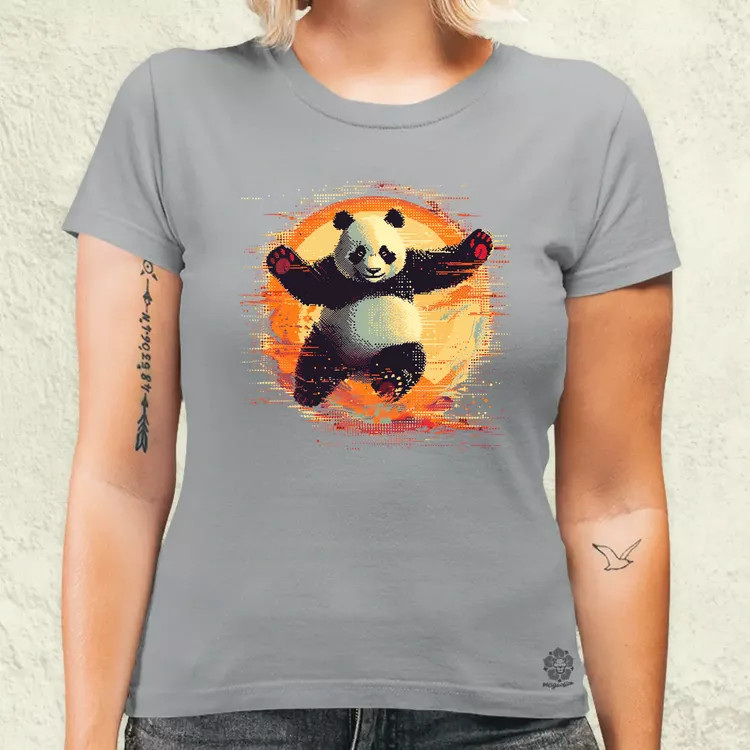 Pixelart kung fu panda v1 női póló