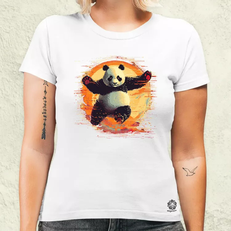 Pixelart kung fu panda v1 női póló