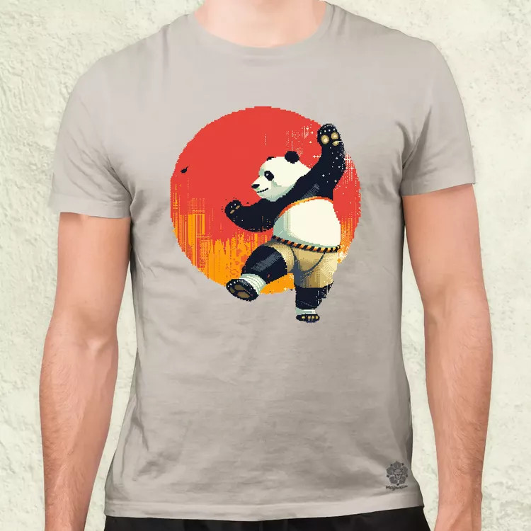 Pixelart kung fu panda v3 férfi póló