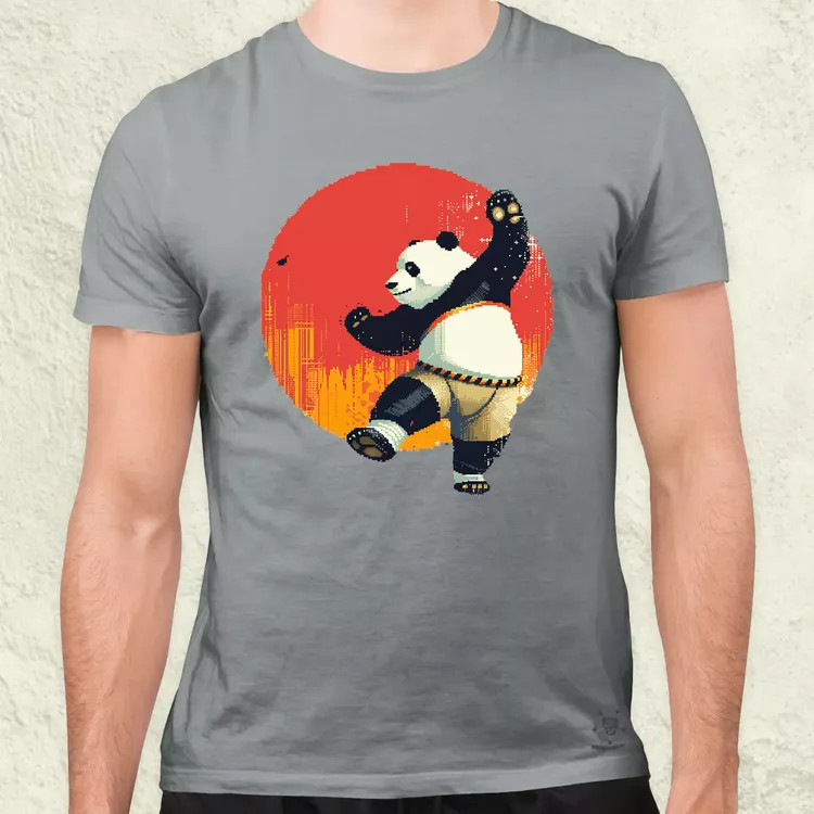 Pixelart kung fu panda v3 férfi póló