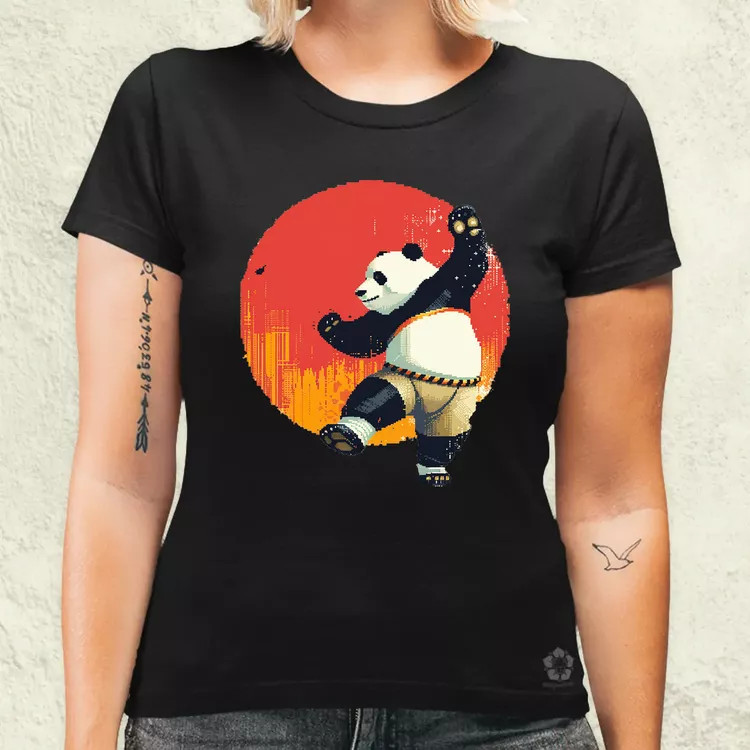 Pixelart kung fu panda v3 női póló
