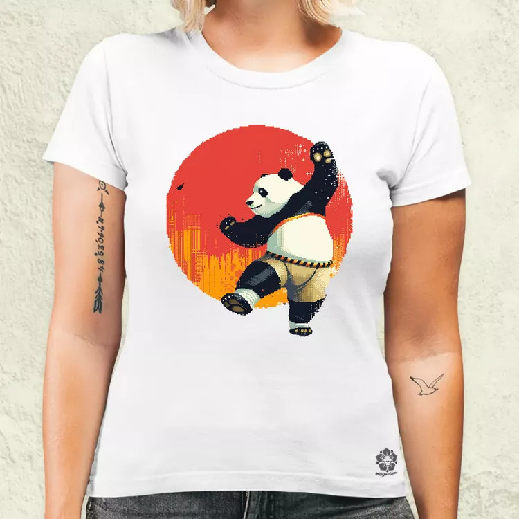 Pixelart kung fu panda v3 női póló