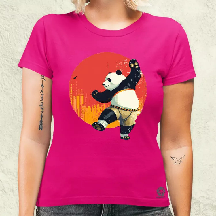 Pixelart kung fu panda v3 női póló