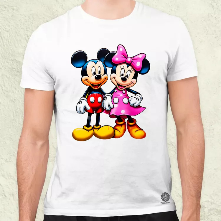 Pop art Mickey és Minnie v1 férfi póló