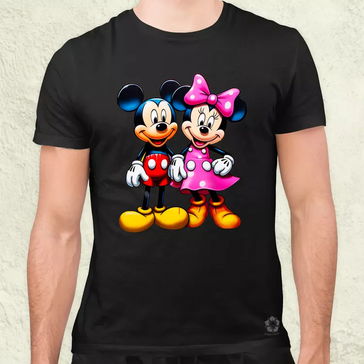 Pop art Mickey és Minnie v1 férfi póló