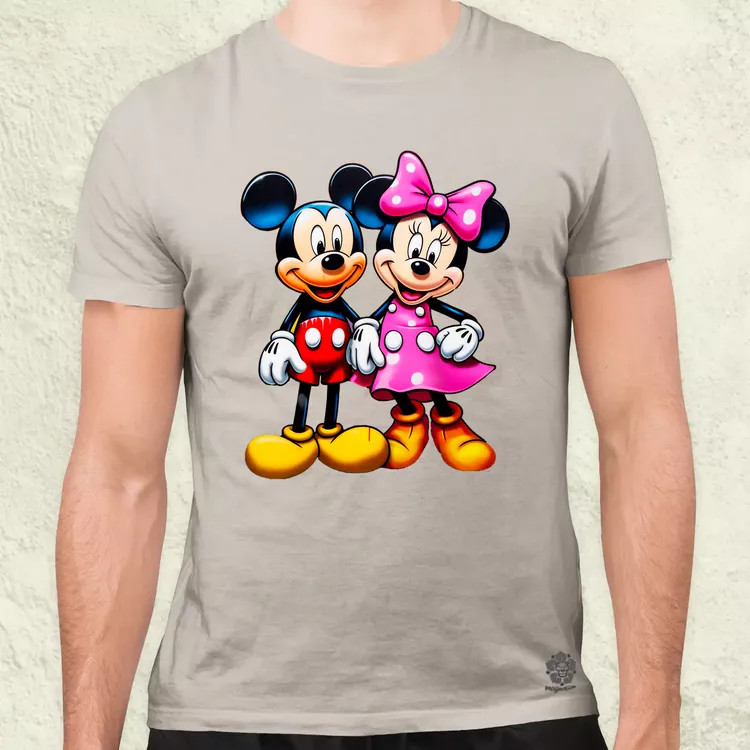 Pop art Mickey és Minnie v1 férfi póló