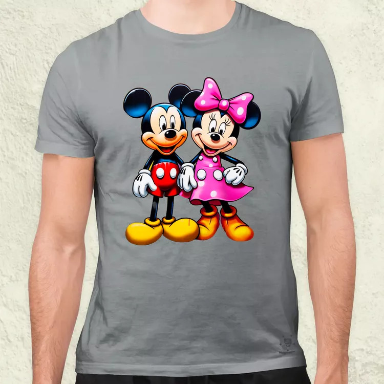 Pop art Mickey és Minnie v1 férfi póló