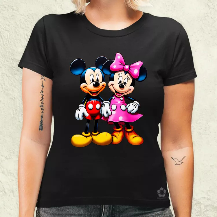 Pop art Mickey és Minnie v1 női póló