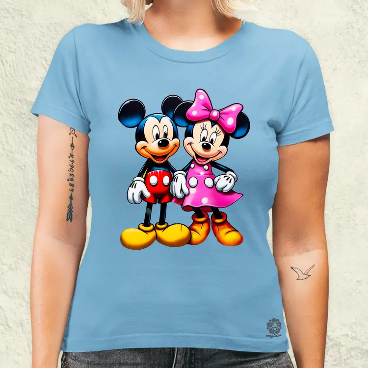 Pop art Mickey és Minnie v1 női póló