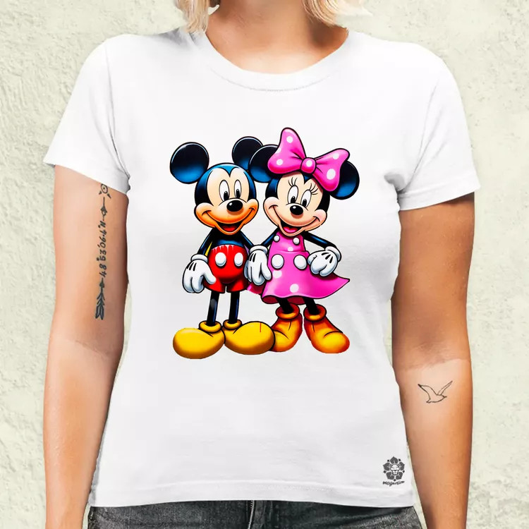 Pop art Mickey és Minnie v1 női póló