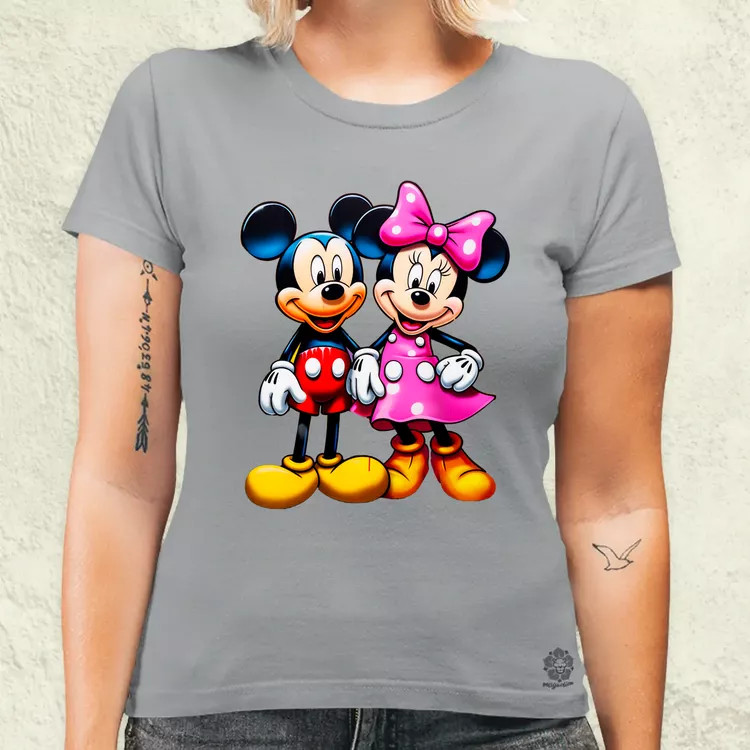 Pop art Mickey és Minnie v1 női póló