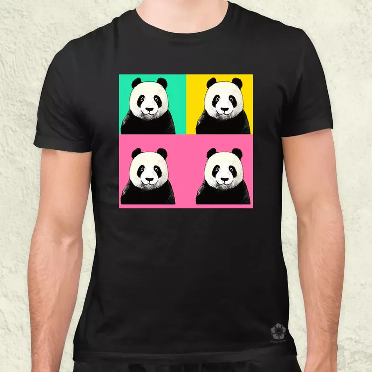 Pop art pandák v1 férfi póló