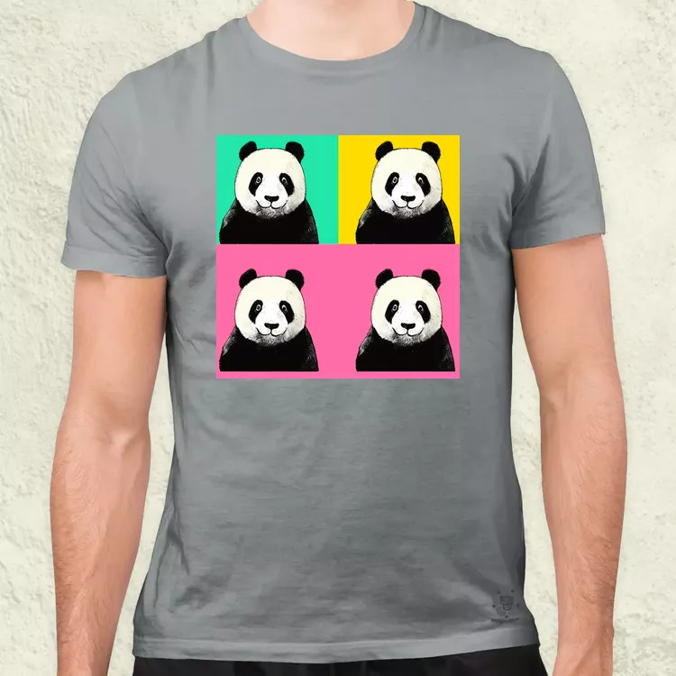 Pop art pandák v1 férfi póló
