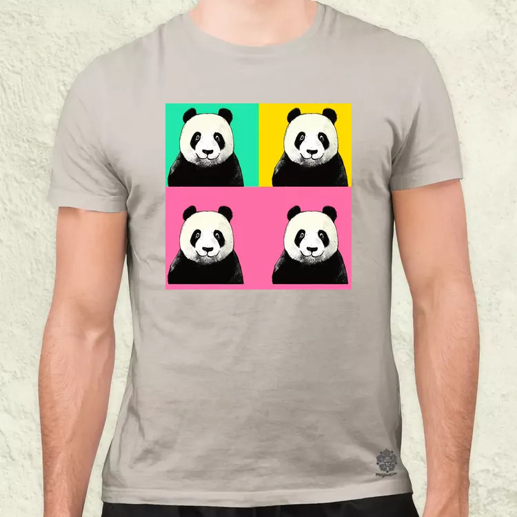 Pop art pandák v1 férfi póló