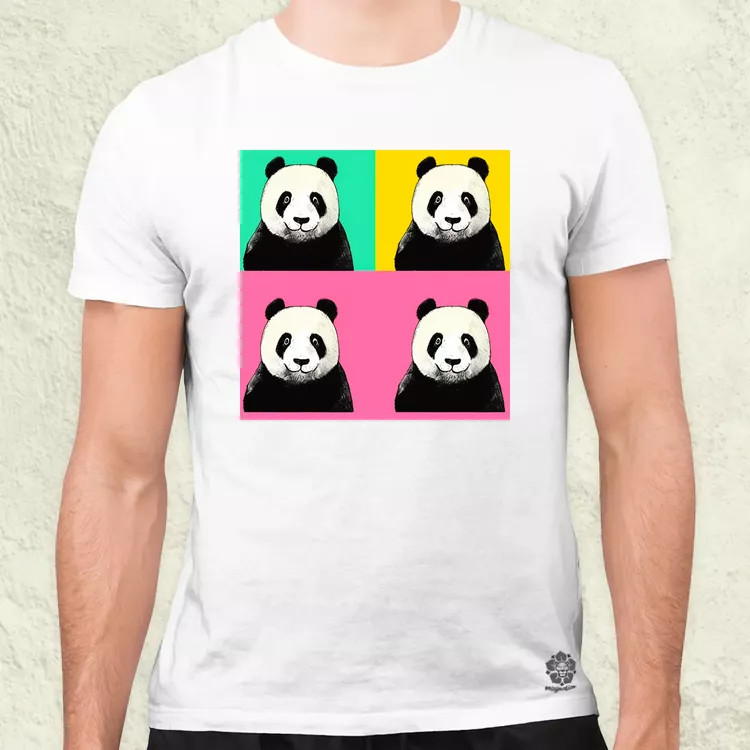 Pop art pandák v1 férfi póló