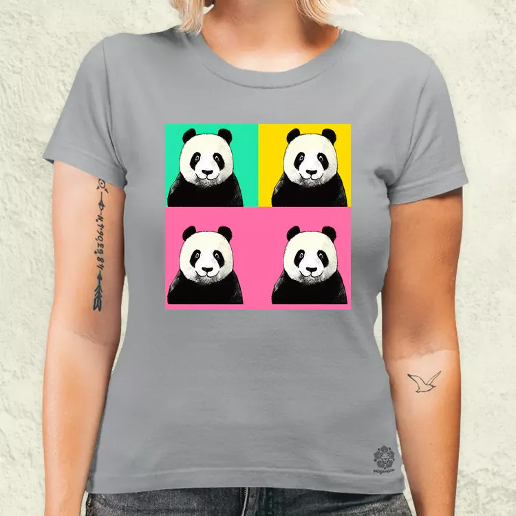 Pop art pandák v1 női póló