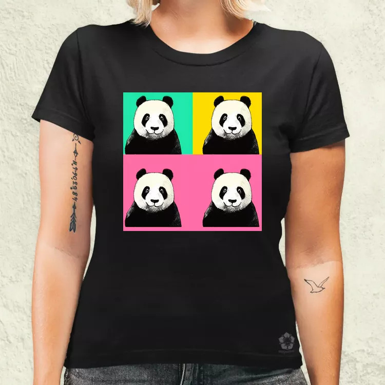 Pop art pandák v1 női póló