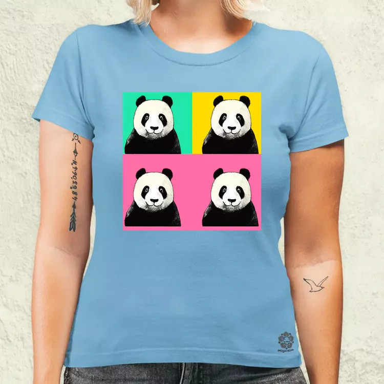Pop art pandák v1 női póló