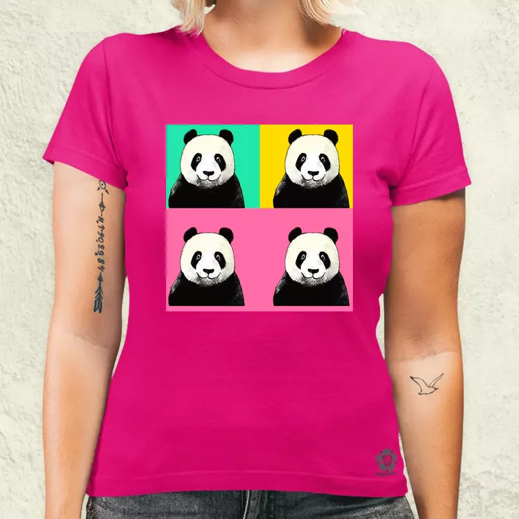 Pop art pandák v1 női póló