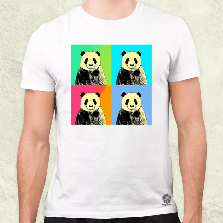 Pop art pandák v4 férfi póló
