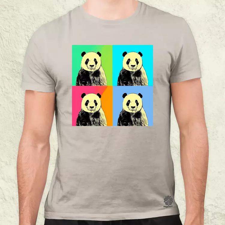 Pop art pandák v4 férfi póló