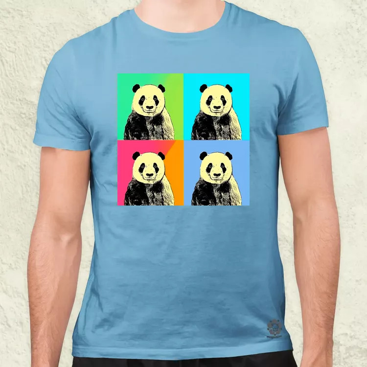 Pop art pandák v4 férfi póló