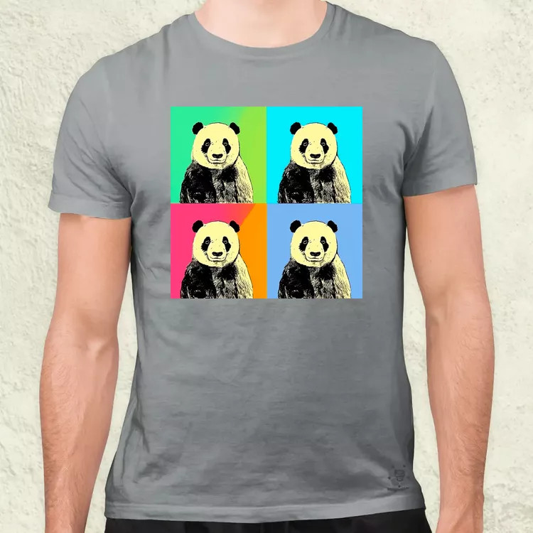 Pop art pandák v4 férfi póló