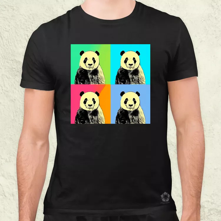 Pop art pandák v4 férfi póló