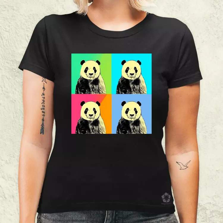 Pop art pandák v4 női póló